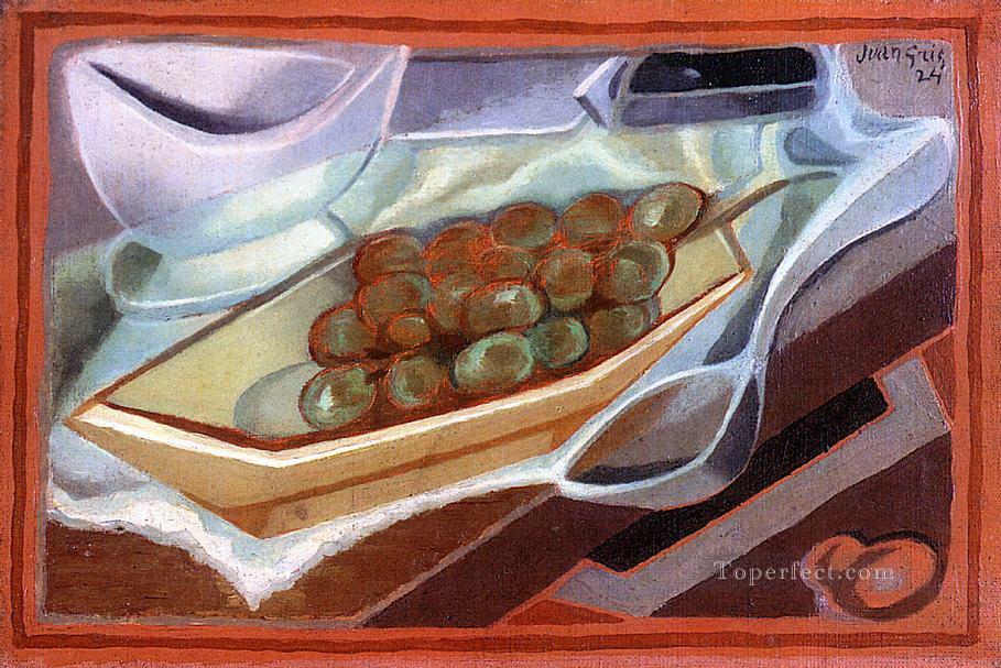 the bunch of grapes 1924 Juan Gris Oil Paintings